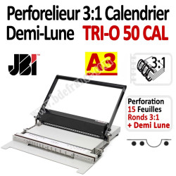 Perforelieur 3:1 + demi lune 15 pages - 3:1 uniquement pour calendrier