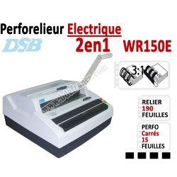 Perforelieur  électrique 20 feuilles A4 3:1 & 2:1  - Aneaux Métalliques