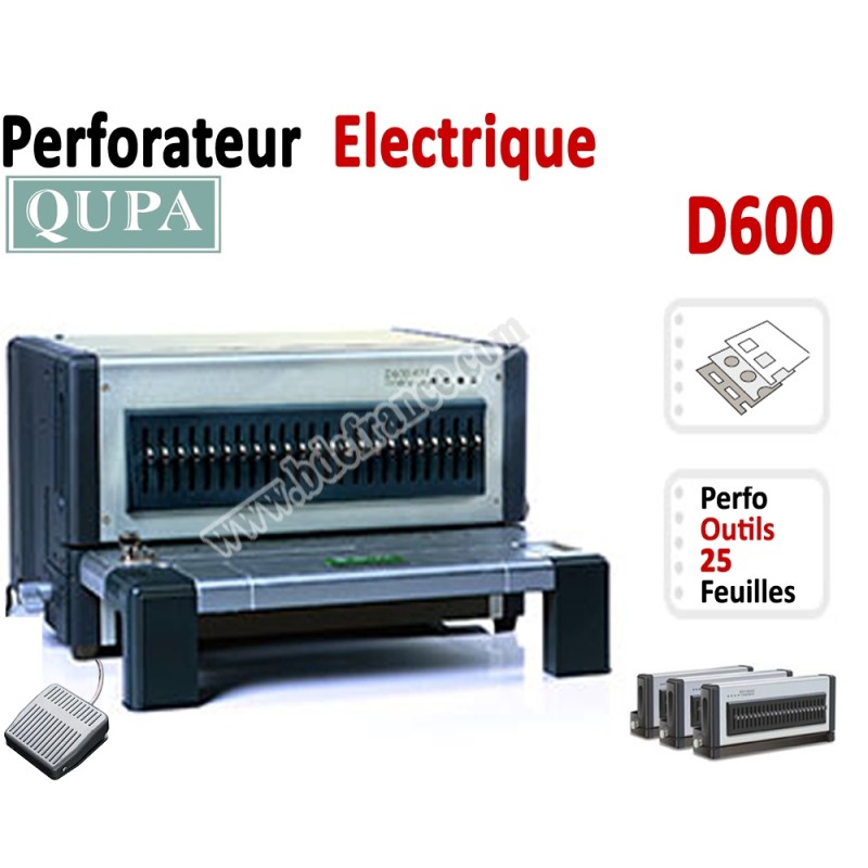 Perforateur Horizontal Electrique -Perforation 25 feuilles A4 D600 QUPA A - Perforateur Perforateur Horizontal Electrique -Perforation 25 feuilles A4 D600 QUPA A - Perforateur