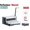 Perforateur Horizontal manuel - Perforation 25 feuilles A4 M600 QUPA  Machine à relier par anneaux
