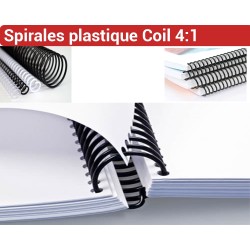 Spirales plastique Coil Pas : 4:1 SPG FALCONK 6 - Spirales plastique Coil 4:1