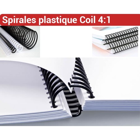 Spirales plastique Coil Pas : 4:1 SPG FALCONK 6 - Spirales plastique Coil 4:1