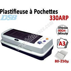 Plastifieuse à Pochettes A3 - Vitesse : 80 cm/mn, 80-250µ 330ARP DSB Machine à Plastifier