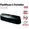 Plastifieuse à Pochettes A3 - Plastifier : 80 /100/125µ G20 FALCONK Machine à Plastifier