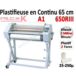 Plastifieuse en Continu 65 cm / A1 - Stand inclus, Vitesse : 200 cm/mn 650RIII FALCONK N°3 Plastifieuse en continu