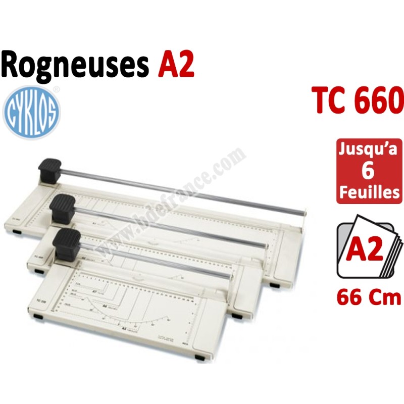 Rogneuses TC 660 -Format A2 Coupe par 6 feuilles TC660 CYKLOS Matériel de coupe Rogneuses TC 660 -Format A2 Coupe par 6 feuilles TC660 CYKLOS Matériel de coupe