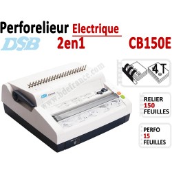 Perforelieur Electrique 15 feuilles A4 - Anneaux Plastique & 4 Trous Classeur CB150E DSB N°1 Machines à relier anneaux plasti...