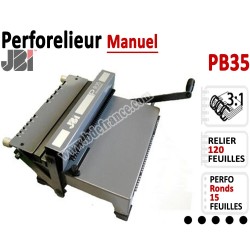 Perforelieur 3:1 manuel 15 pages - Relier 120 feuilles A4,Perforation Rond PB/35 JBI Machine à relier par anneaux