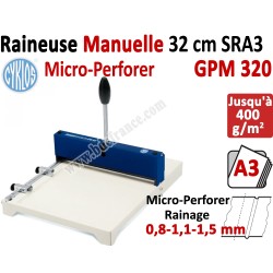 Micro-perforatrice  Raineuse : 32 cm - Rainage Manuelle: 50 à 400gr/m²