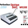Perforelieur électrique 15 feuilles A4 - Anneaux Métalliques 3:1 & 2:1 WR150E DSB N°3 Perforelieur Multifonctions