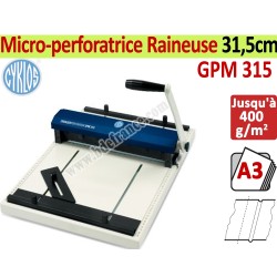 Micro-perforatrice Raineuse : 31,5cm - Traçage Du Rainage 1,2-1,8mm GPM315 CYKLOS Les Raineuses Manuelles