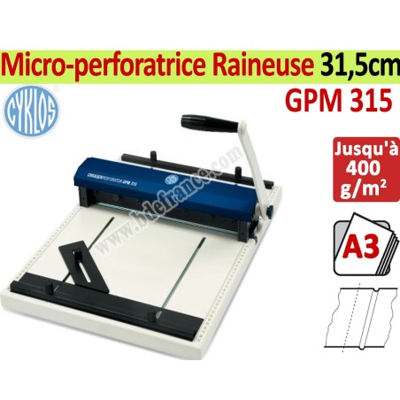 Micro-perforatrice Raineuse : 31,5cm - Traçage Du Rainage 1,2-1,8mm GPM315 CYKLOS Les Raineuses Manuelles