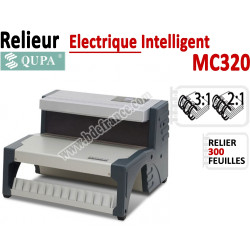 Relieur Electrique Metal 3:1 & 2:1 -Relier jusqu'au 300 feuilles. MC320 QUPA  C - Relieur professionnel
