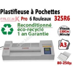 Plastifieuse à Pochettes A3 Pro - 6 Rouleaux reconditionné 325R6OCCAS FALCONK Machine à Plastifier