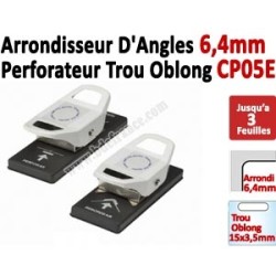 Perforateur mixte Oblong de 13 x 3 mm - Arrondisseur angles de 6,4mm CP05 FALCONK Arrondisseur d'angles