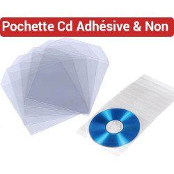 Pochette CD Protection Avec Rabat - Pochette CD Dos Adhésif  FALCONK 6 - Pochette Cd/Dvd Adhésive Et Accessoire