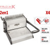Perforelieur Manuel 25 feuilles A4 - Anneaux Plastiques & 4 Trous Classeur X4 FALCONK A - Multifonctions Reliure Plastiques +...