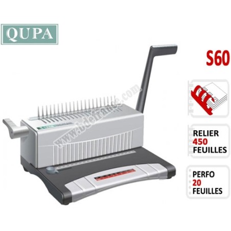 Perforelieur Manuel 20 Pages A4 - Anneaux Plastiques,Relier 450 feuilles S60 FALCONK Machine à relier par anneaux