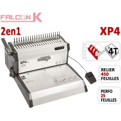 Perforelieur Electrique 25 feuilles A4 - Anneaux Plastique & 4 Trous Classeur XP4 FALCONK Machine à relier par anneaux