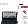Perforelieur Manuel 25 Pages A4 - Anneaux Plastiques,Relier 450 feuilles TCC2100 FALCONK Machine à relier par anneaux