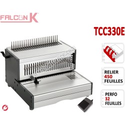 Perforelieur Electrique 32 Pages A4 - Anneaux Plastiques,Relier 450 feuilles TCC330E FALCONK Perforelieuses électrique anneau...