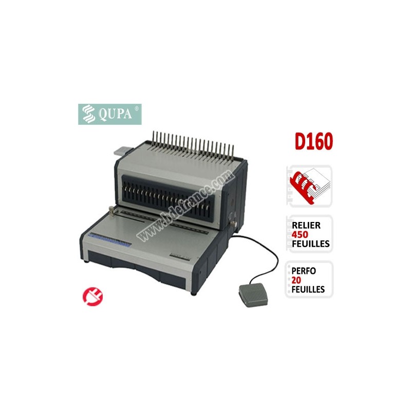 Perforelieur Electrique 20 Pages A4 - Anneaux Plastiques,Relier 450 feuilles D160 QUPA Machine à relier par anneaux Perforelieur Electrique 20 Pages A4 - Anneaux Plastiques,Relier 450 feuilles D160 QUPA Machine à relier par anneaux