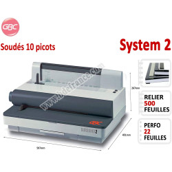 Perforation Electrique 22 Feuilles - Par Peignes Soudés 500 Feuilles System2 GBC N°6 Perforelieur Peigne thermosoudés