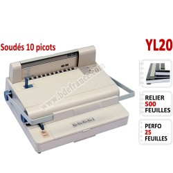 Perforation Manuel 25 Feuilles - Par peignes soudés 500 feuilles YL20 BDE Machine à relier par anneaux