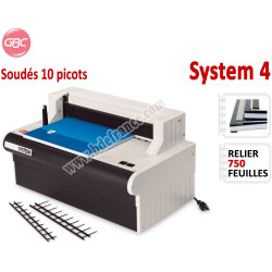 Relieur Electrique - Peignes Soudés 750 Feuilles SYSTEM4 GBC N°6 Perforelieur Peigne thermosoudés