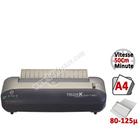 Plastifieuse à Pochettes A4, 50 cm  - Plastifier : 80 /100/125µ Prêt 1 minute DL901D FALCONK N°1 Plastifieuse à pochette de b...
