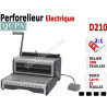 Perforelieur 2:1 électrique 25 pages A4 - Anneaux Métalliques 2:1 Trous carrés D210 QUPA  Machine à relier par anneaux