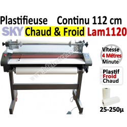 Plastifieuse en Continu 112 cm / A0+ - Stand inclus, Vitesse : 400 cm/mn LAM112 SKY Accueil
