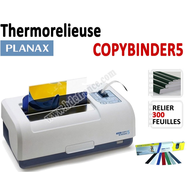 Thermorelieuse par bande Plana - Epaisseur maxi : 300 feuilles A5/A4 COPYBINDER5 PLANA N°2 Thermorelieur par bandes thermo-co... Thermorelieuse par bande Plana - Epaisseur maxi : 300 feuilles A5/A4 COPYBINDER5 PLANA N°2 Thermorelieur par bandes thermo-co...