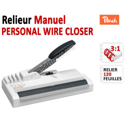 Relieur Manuel Reliure Métal 3:1 -Relier jusqu'au 120 feuilles. PERWICL FALCONK C - Relieur professionnel