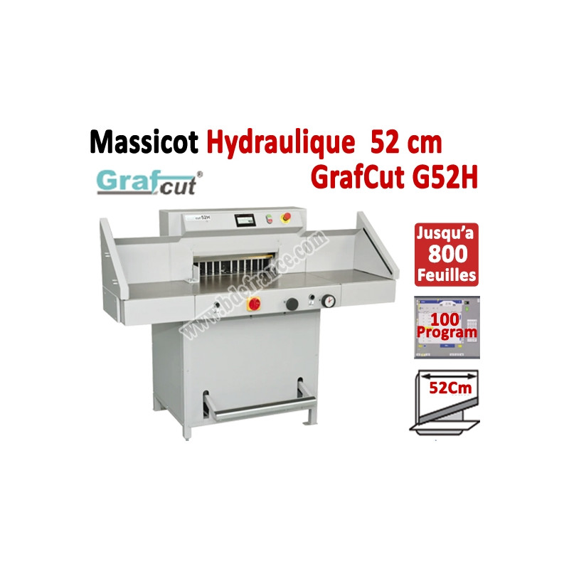 Longueur Coupe Hydraulique: 520 mm - Capacité de coupe: 80 mm GRAFCUT G52H MOHR Massicots hydrauliques Longueur Coupe Hydraulique: 520 mm - Capacité de coupe: 80 mm GRAFCUT G52H MOHR Massicots hydrauliques
