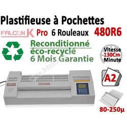 Plastifieuse à Pochettes A2 Pro - 6 Rouleaux reconditionné 480R6OCCA FALCONK Machine à Plastifier
