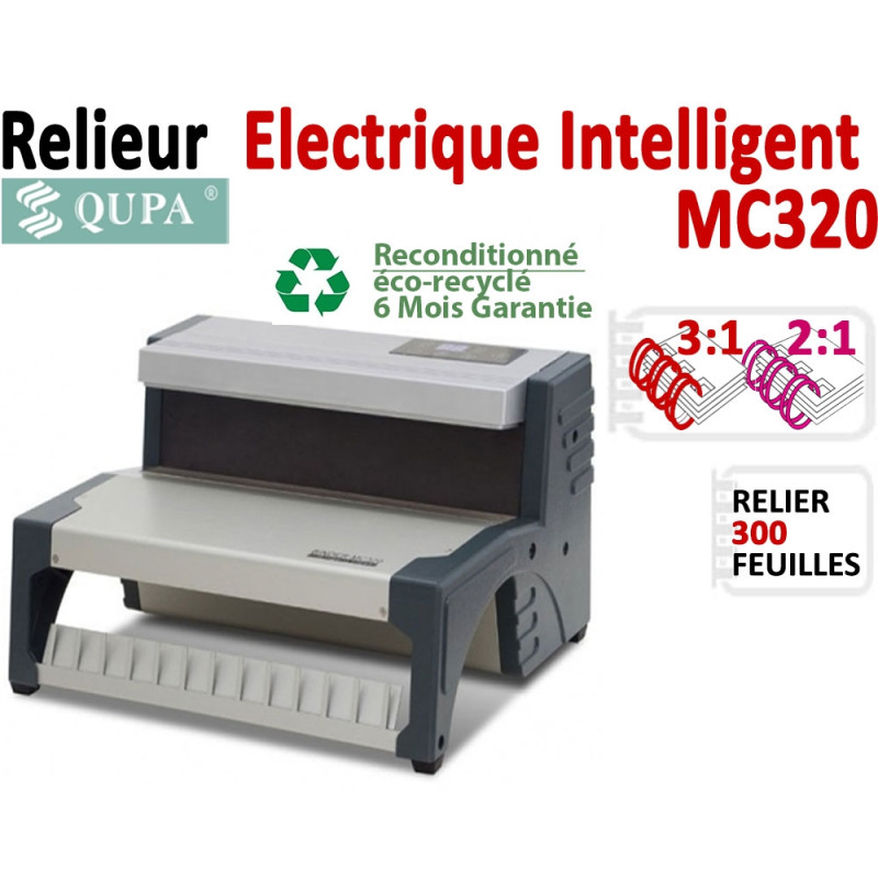 Relieur Electrique Metal 3:1 & 2:1 -Relier jusqu'au 300 feuilles. MC320POCC QUPA C - Relieur professionnel Relieur Electrique Metal 3:1 & 2:1 -Relier jusqu'au 300 feuilles. MC320POCC QUPA C - Relieur professionnel