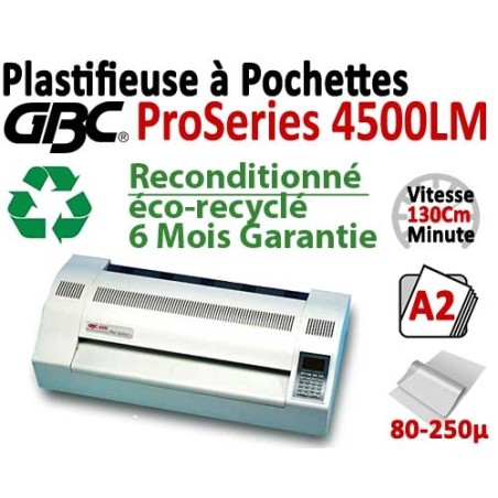 Plastifieuse à Pochettes A2 Pro - 6 Rouleaux reconditionné ProSeries 4500LMOCCA FALCONK Machine à Plastifier