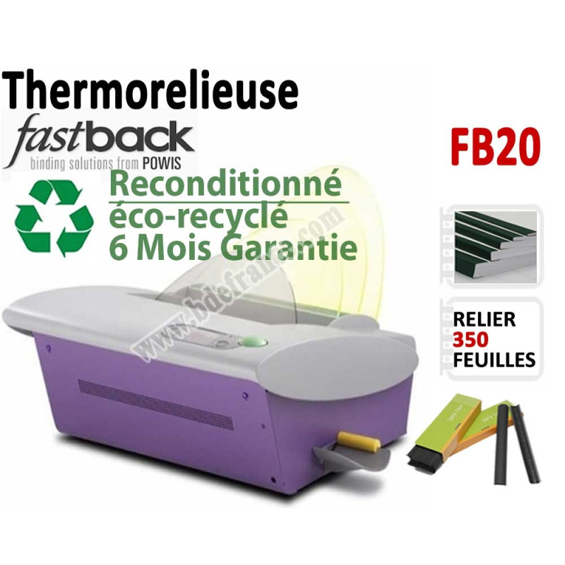 Thermorelieuse par bande FasBack - Epaisseur maxi : 350 feuilles A5/A4 FB20 OCCASION FASTBACK N°2 Thermorelieur par bandes th... Thermorelieuse par bande FasBack - Epaisseur maxi : 350 feuilles A5/A4 FB20 OCCASION FASTBACK N°2 Thermorelieur par bandes th...