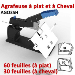 Agrafeuse à plat et à Cheval  - 2-60 feuilles AGO3SH RAPID Façonnage Plieuse Agrafeuse Raineuse Microperforation.