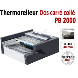 Relieur Dos carré collé + grécage - Capacité de reliure : 400 feuilles A4+ PB2000 BDE Machine à relier par Thermoreliure