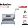 Perforelieur 4:1 Manuel 25 pages A4 -Reliure Coil 4:1 Trous Oblongs SUPER47 FALCONK Machine à relier par anneaux