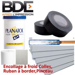Encollage à froid Colles,Ruban à border,Pinceau  BDE C - Consommable Pour Reliure Thermique