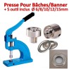 Presse Pour Bâches /Banner - 5 outils inclus de Ø 6/8/10/12/15mm T3 FALCONK Presse Pour Bâches