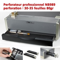 Perforation Verticale Electrique - Perforation 35 feuilles A4 NB989 QUPA  Machine à relier par anneaux