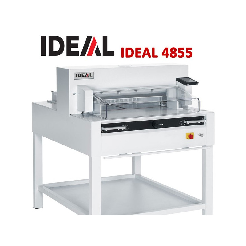 Pression Automatique + Écran Tactile Longeur Coupe : 475 mm- Coupe 80 mm ID4855 IDEAL N°1 Massicots Pression Automatique + Écran Tactile Longeur Coupe : 475 mm- Coupe 80 mm ID4855 IDEAL N°1 Massicots