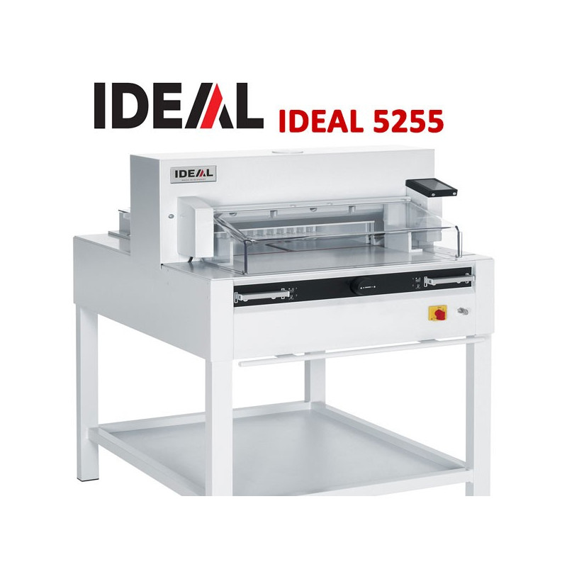 Pression Automatique + Écran Tactile Longeur Coupe : 520 mm- Coupe 80 mm ID5255 IDEAL N°1 Massicots Pression Automatique + Écran Tactile Longeur Coupe : 520 mm- Coupe 80 mm ID5255 IDEAL N°1 Massicots