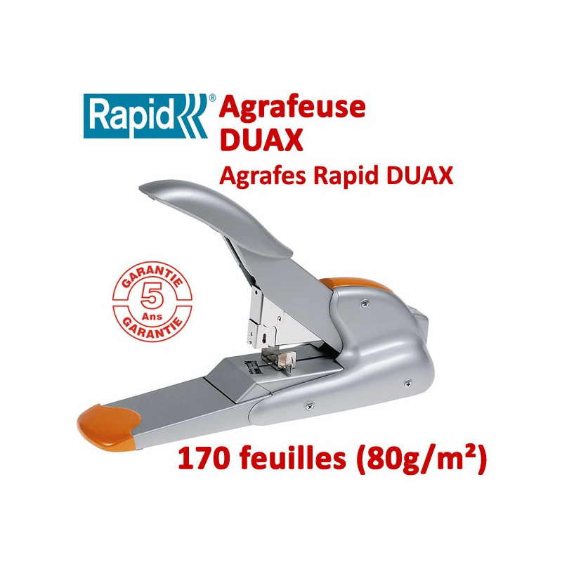 Agrafe jusqu'à 170 feuilles - 2-170 feuilles avec une seule Agrafe DUAX RAPID Façonnage Plieuse Agrafeuse Raineuse Microperfo... Agrafe jusqu'à 170 feuilles - 2-170 feuilles avec une seule Agrafe DUAX RAPID Façonnage Plieuse Agrafeuse Raineuse Microperfo...