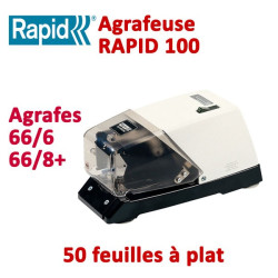 Agrafeuse à plat électrique - 2-50 feuilles RAPID100  Accueil