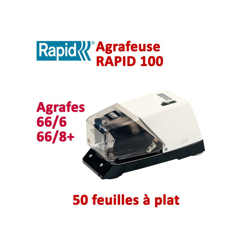 Agrafeuse à plat électrique - 2-50 feuilles RAPID100 Accueil Agrafeuse à plat électrique - 2-50 feuilles RAPID100 Accueil